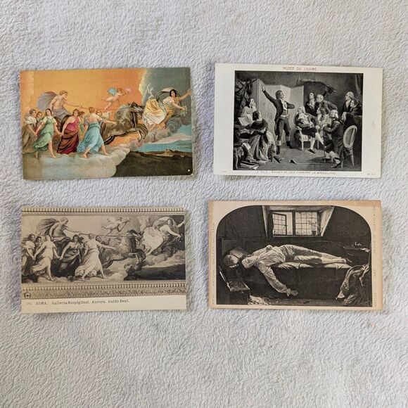 Antique Famous Art Postcard Lot of 13 Louvre Renaissance Paintings Ephemera - Picture 3 of 5